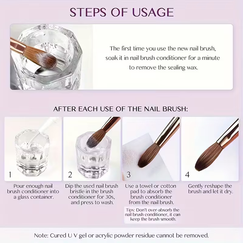 Kolinsky Acrylic Nail Brush - Image 2