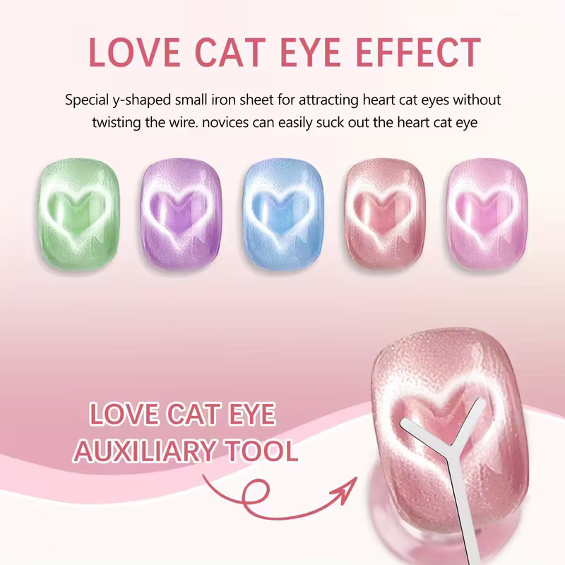 Heart Shape Cat Eye Design Sticker - Image 3